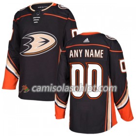 Camisola Anaheim Ducks Personalizado Adidas 2017-2018 Preto Authentic - Homem